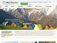 Tablet Screenshot of indiatrekkingtours.com